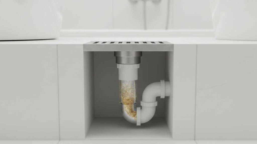 風呂の排水口の詰まり