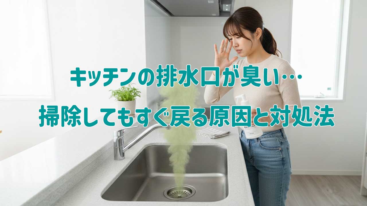 キッチンの排水口が臭い…掃除してもすぐ戻る原因と対処法