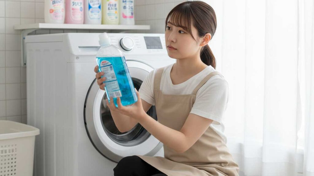 洗濯には適切な量の洗剤を使う