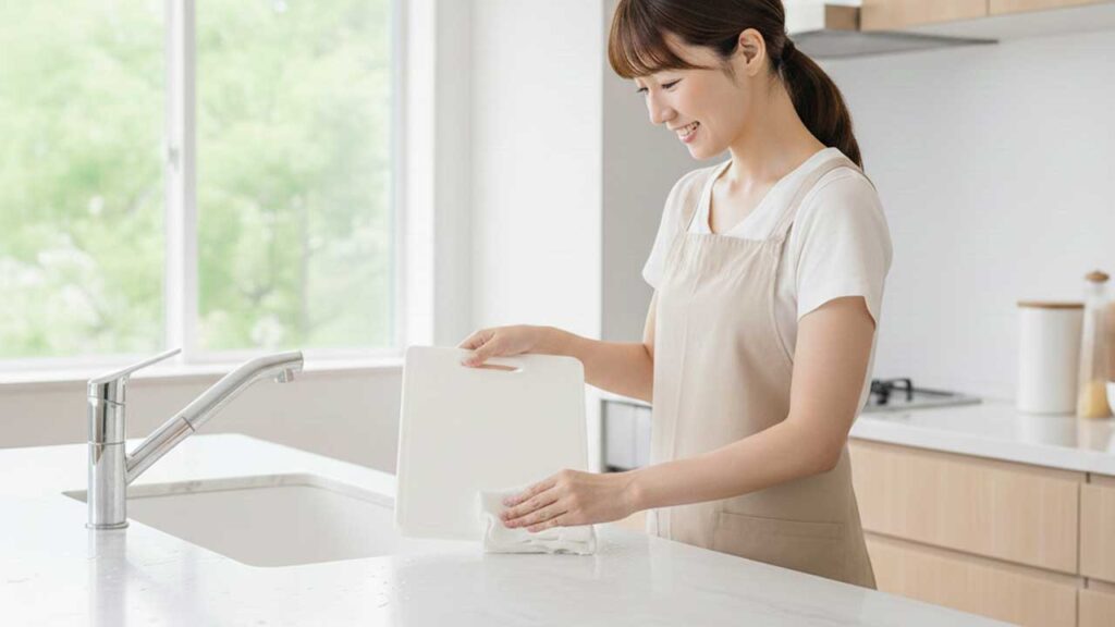 まな板を乾かす