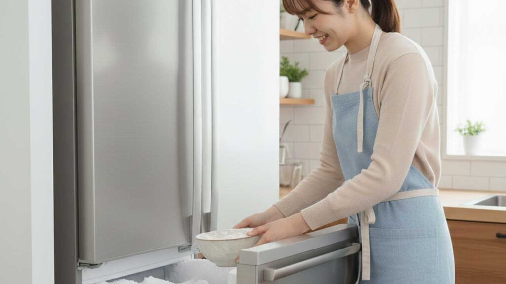 冷凍庫に入れる食品にはラップをする