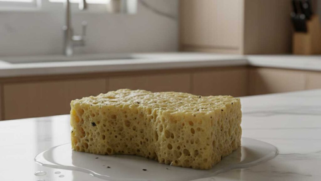 水分を吸ったキッチンのスポンジ