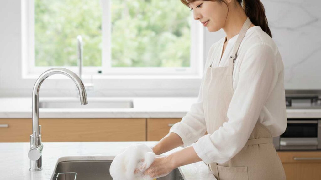 キッチンのスポンジを洗浄