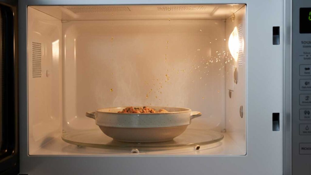 電子レンジの油跳ね