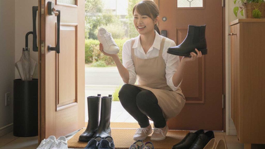 靴をローテーションする