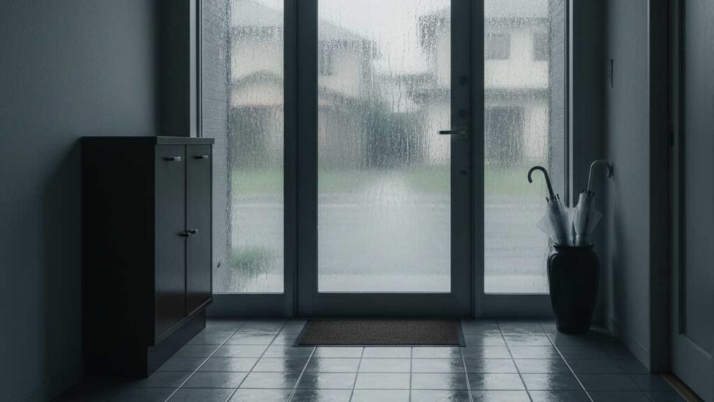 雨の日は玄関の空気が動かない