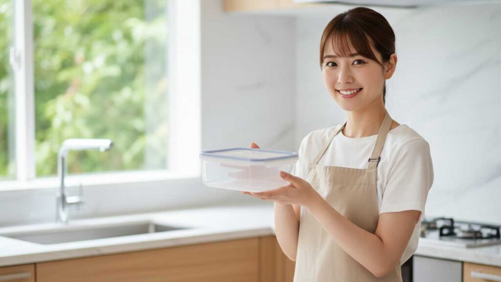 プラスチック製のタッパー