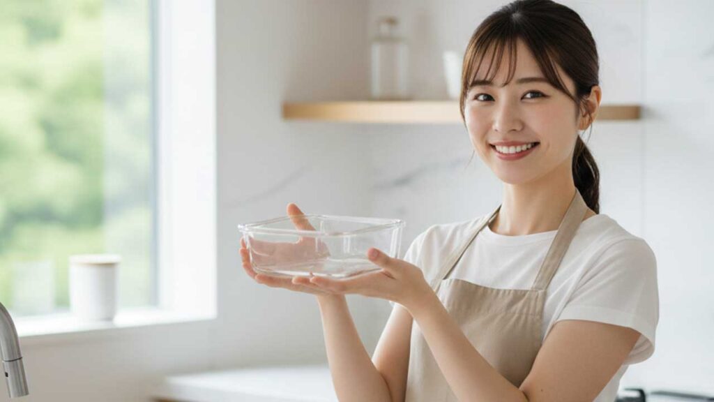 ガラス製のタッパー