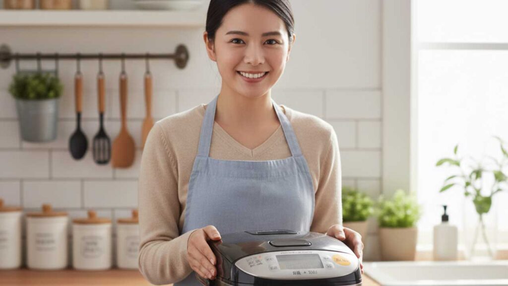 炊飯器と女性