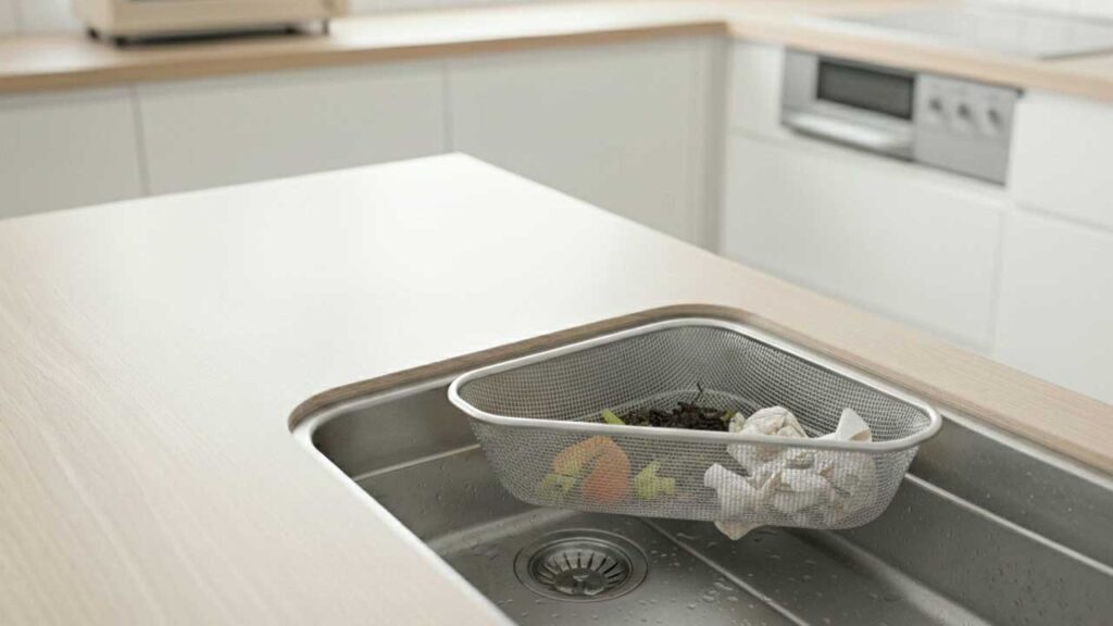 キッチンの三角コーナーに溜まったゴミ