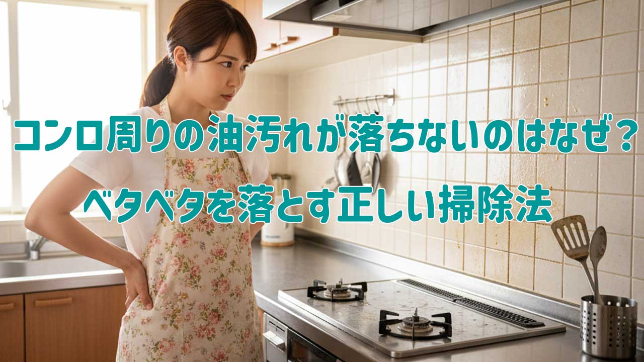 コンロ周りの油汚れが落ちないのはなぜ？ベタベタを落とす正しい掃除法