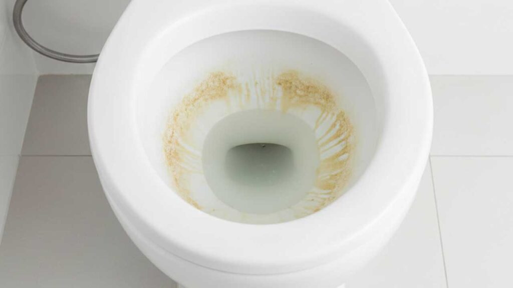 トイレの便器に蓄積した尿石