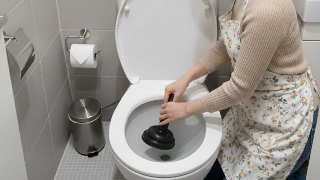 トイレにラバーカップを使用する