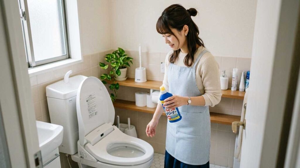 トイレ用パイプクリーナーを使う