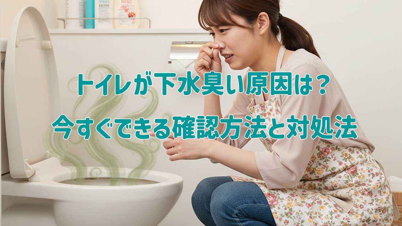 トイレが下水臭い原因は？今すぐできる確認方法と対処法