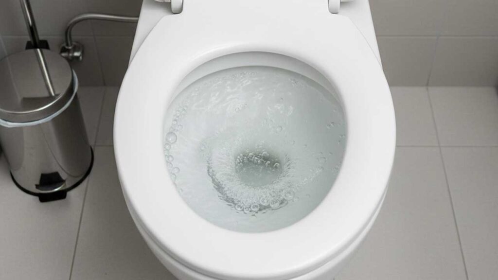 トイレの水を流す