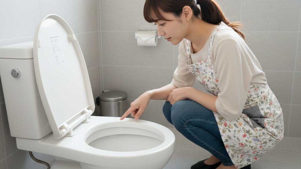 トイレの水位を確認