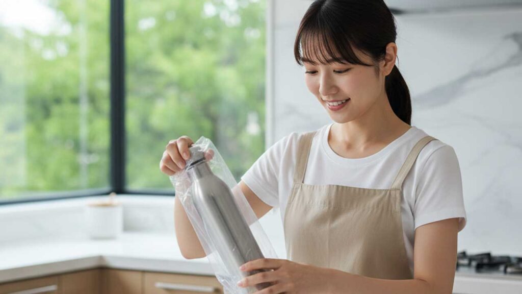 水筒を交換する