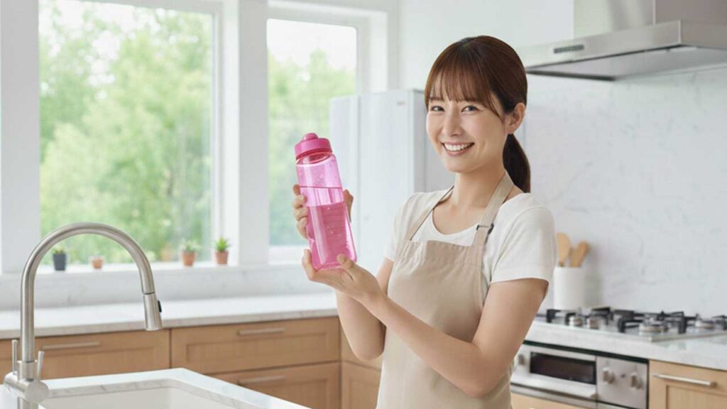 プラスチック製の水筒