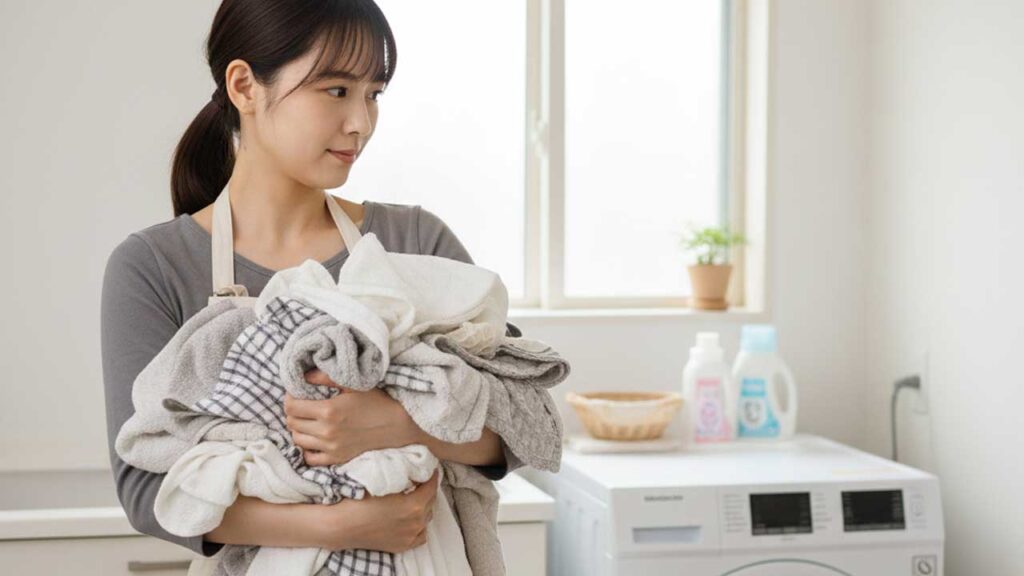 布巾をまとめて洗濯する