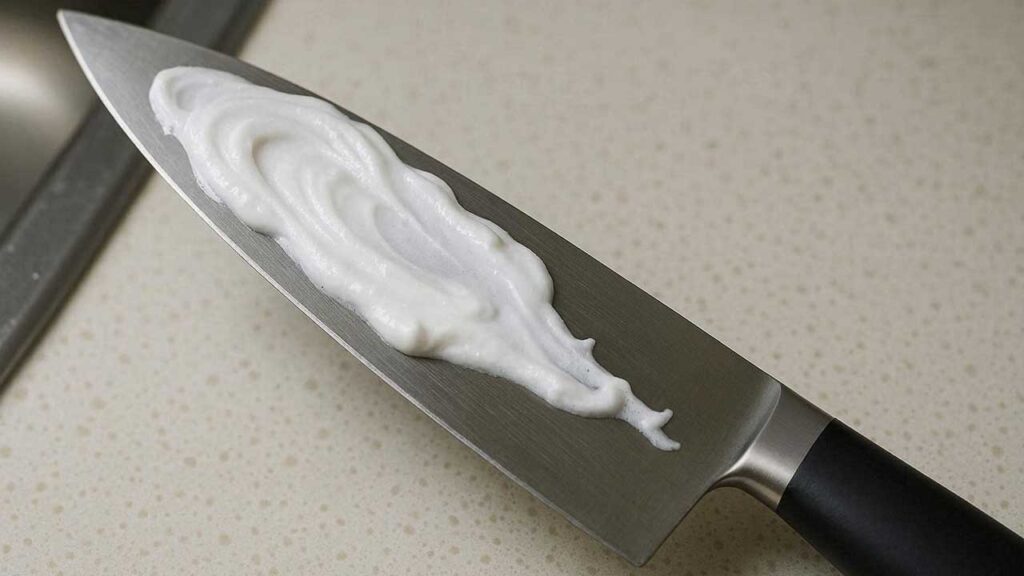 包丁にクレンザーを使用する