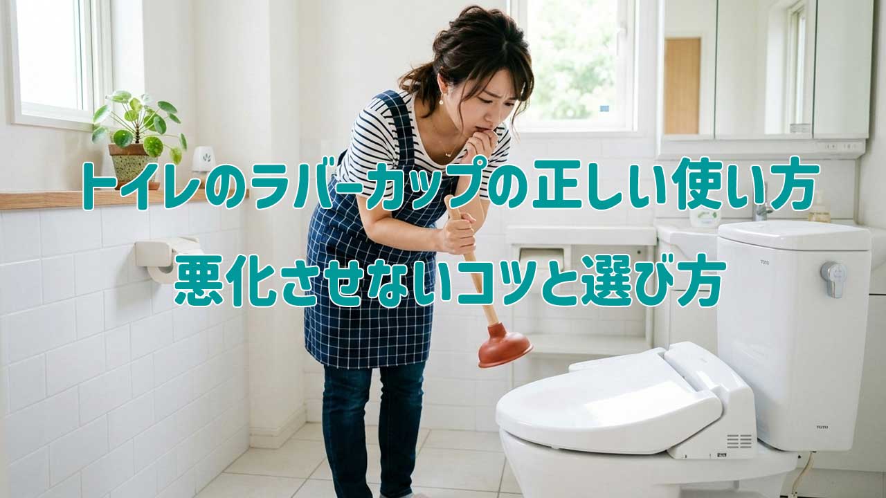 トイレ詰まりにラバーカップ（すっぽん）の正しい使い方｜悪化させないコツと選び方
